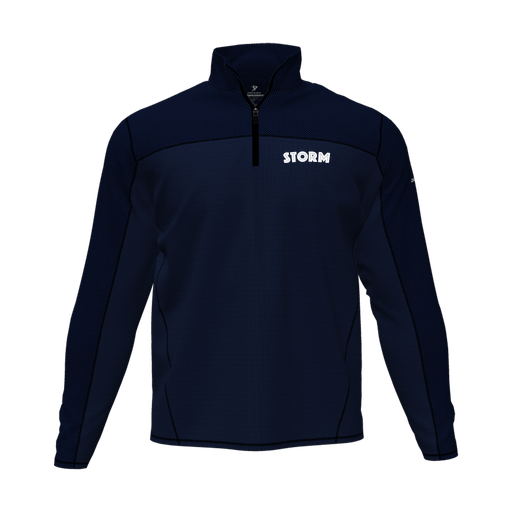 [CUS-DFW-QTRZ-PER-LSL-NVY-AS-LOGO3] Quarter Zip Pullover (Adult S, Navy, Logo 3)