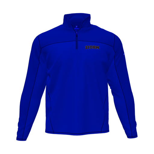 [CUS-DFW-QTRZ-PER-LSL-RYL-AS-LOGO2] Quarter Zip Pullover (Adult S, Royal, Logo 2)