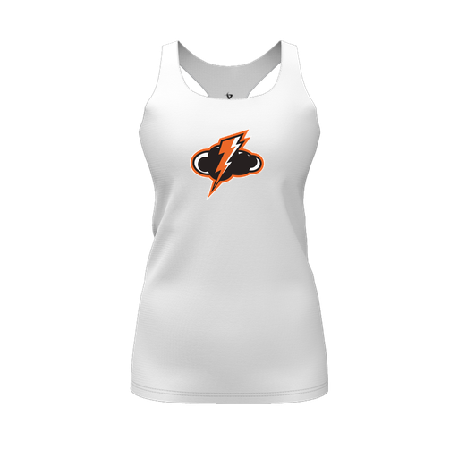 [FT0TRBWH-FYS-LOGO1] Decker Racerback Tank Top (Female Youth S, White, Logo 1)