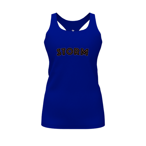 [FT0TRBRY-FYS-LOGO2] Decker Racerback Tank Top (Female Youth S, Royal, Logo 2)