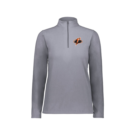 [6864.059.XS-LOGO1] Ladies MicroFleece 1/4 Zip Pullover (Female Adult XS, Gray, Logo 1)