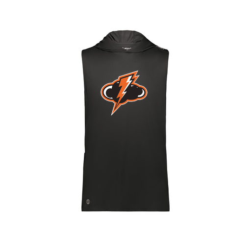 [222590.080.XS-LOGO1] Men's CoolDry Sleeveless Hoodie (Adult XS, Black, Logo 1)
