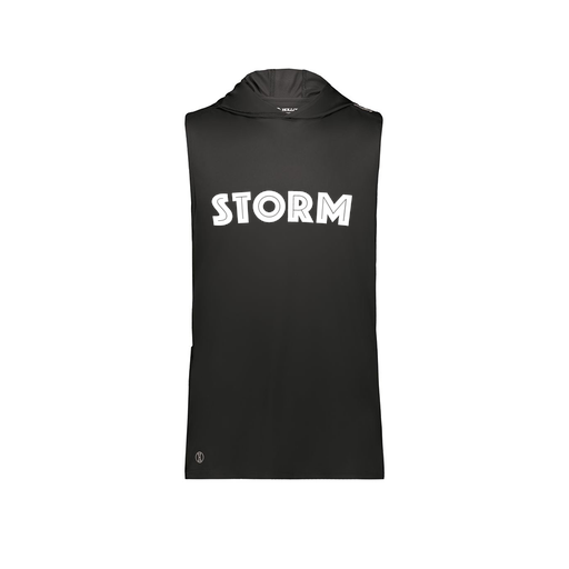 [222590.080.XS-LOGO3] Men's CoolDry Sleeveless Hoodie (Adult XS, Black, Logo 3)