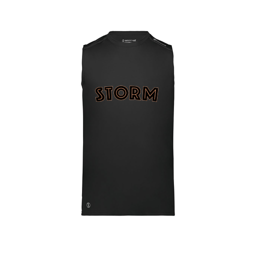 [222593.080.S-LOGO2] Men's CoolDry TankTop (Adult S, Black, Logo 2)