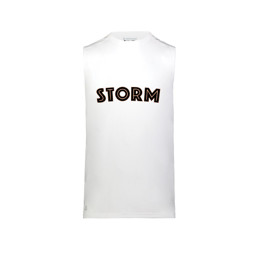 [222593.005.S-LOGO2] Men's CoolDry TankTop (Adult S, White, Logo 2)