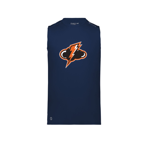 [222593.065.S-LOGO1] Men's CoolDry TankTop (Adult S, Navy, Logo 1)