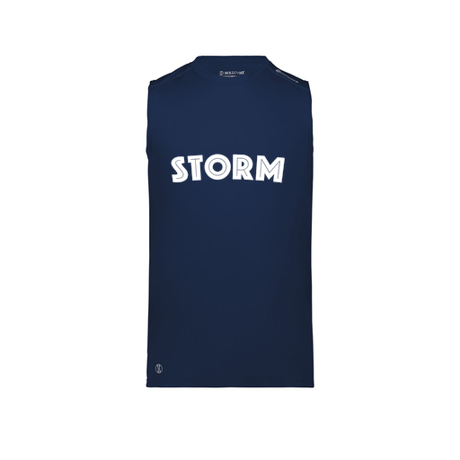 [222593.065.S-LOGO3] Men's CoolDry TankTop (Adult S, Navy, Logo 3)