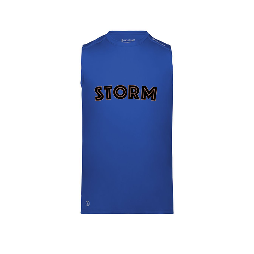 [222593.060.S-LOGO2] Men's CoolDry TankTop (Adult S, Royal, Logo 2)