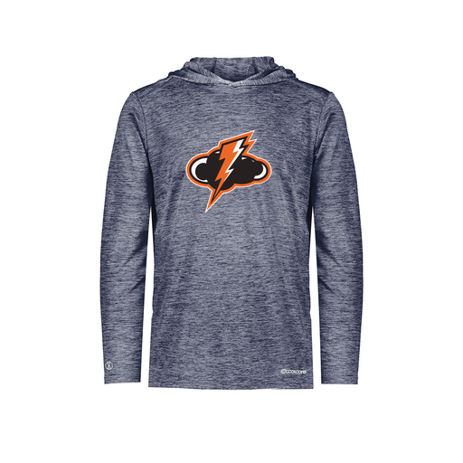 [FOLHCGNV-AS-LOGO1] Decker Men's Charge Hoodie (Adult S, Navy, Logo 1)