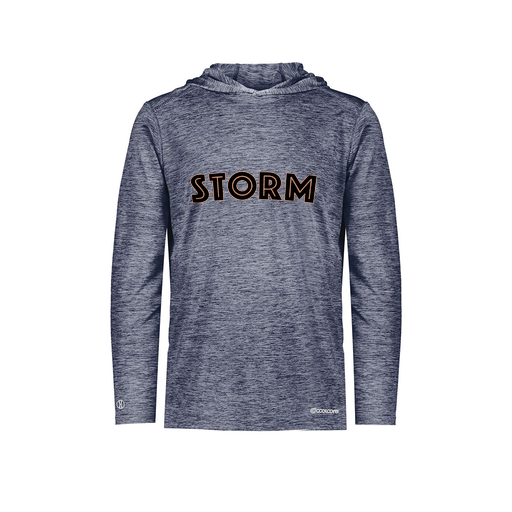 [FOLHCGNV-AS-LOGO2] Decker Men's Charge Hoodie (Adult S, Navy, Logo 2)