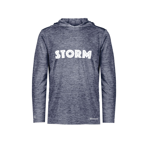 [FOLHCGNV-AS-LOGO3] Decker Men's Charge Hoodie (Adult S, Navy, Logo 3)