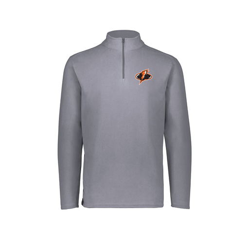 [6863.059.XS-LOGO1] Men's MicroFleece 1/4 Zip Pullover (Adult XS, Gray, Logo 1)