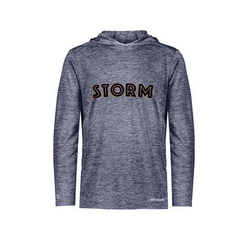 [FOLHCGNV-YS-LOGO2] Decker Youth Charge Hoodie (Youth S, Navy, Logo 2)