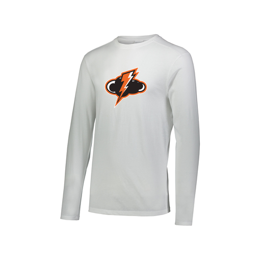[FTLCUBWH-AXS-LOGO1] Decker Men's Tri-Blend T-Shirt - Long Sleeve (Adult XS, White, Logo 1)