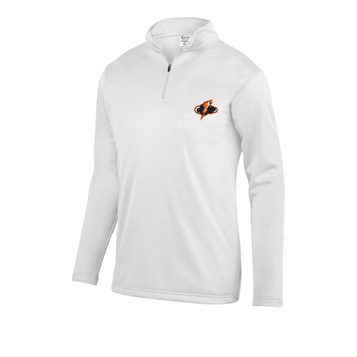 [FOLQFFWH-AS-LOGO1] Decker Men's FlexFleece 1/4 Zip (Adult S, White, Logo 1)