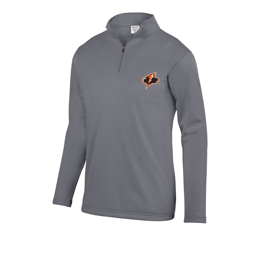 [FOLQFFGY-AS-LOGO1] Decker Men's FlexFleece 1/4 Zip (Adult S, Gray, Logo 1)
