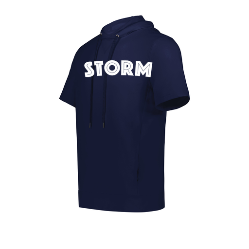 [222505.065.S-LOGO3] Men's Venturs Soft Knit Short Sleeve Hoodie (Adult S, Navy, Logo 3)
