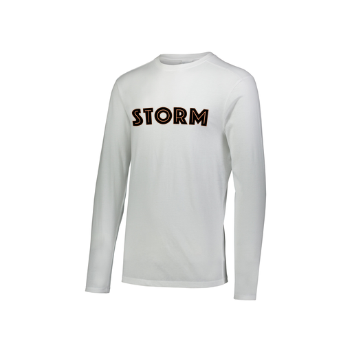 [FTLCUBWH-YS-LOGO2] Decker Youth Tri-Blend T-Shirt - Long Sleeve (Youth S, White, Logo 2)