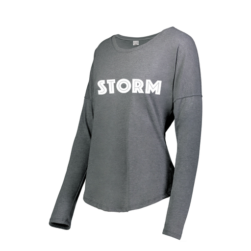 [FTLCUBGY-FAXS-LOGO3] Decker Women's Tri-Blend T-Shirt - Long Sleeve (Female Adult XS, Gray, Logo 3)